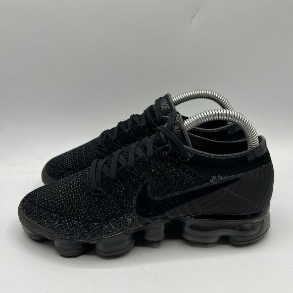 Nike Air Vapormax Flyknit Triple Black Grey Womens Size 6.5 Running 849557-006 - Picture 4 of 11